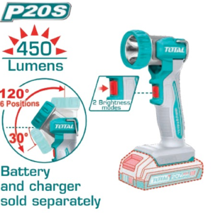 LÁMPARA DE TRABAJO 20V 450 LUMENS